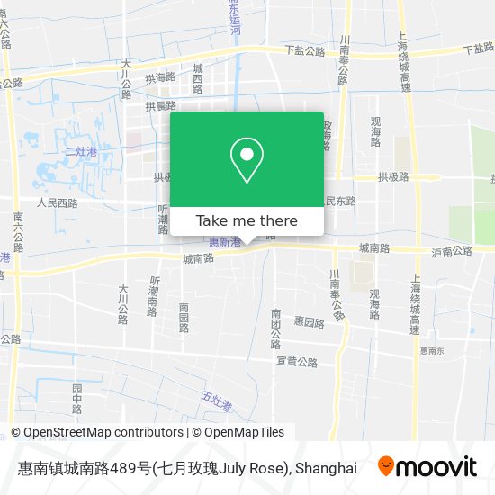 惠南镇城南路489号(七月玫瑰July Rose) map