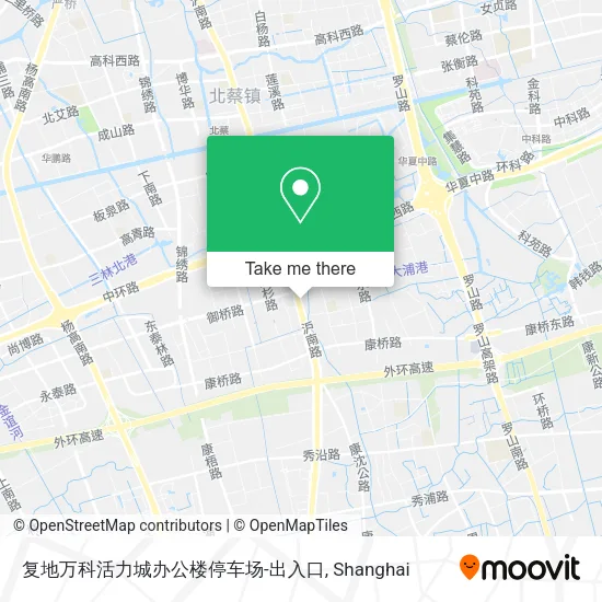 复地万科活力城办公楼停车场-出入口 map