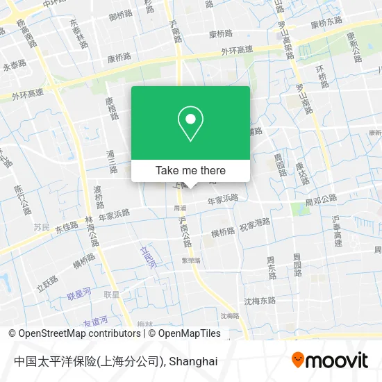 中国太平洋保险(上海分公司) map