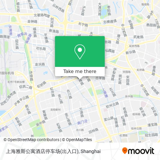 上海雅斯公寓酒店停车场(出入口) map