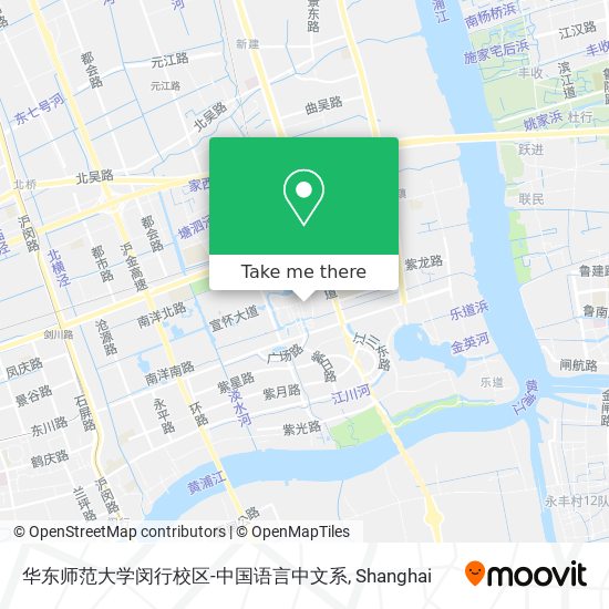 华东师范大学闵行校区-中国语言中文系 map