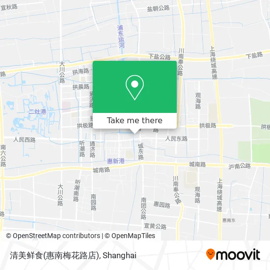 清美鲜食(惠南梅花路店) map