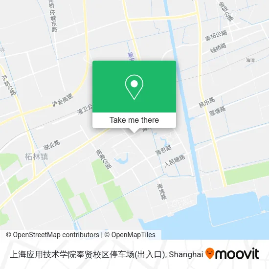 上海应用技术学院奉贤校区停车场(出入口) map