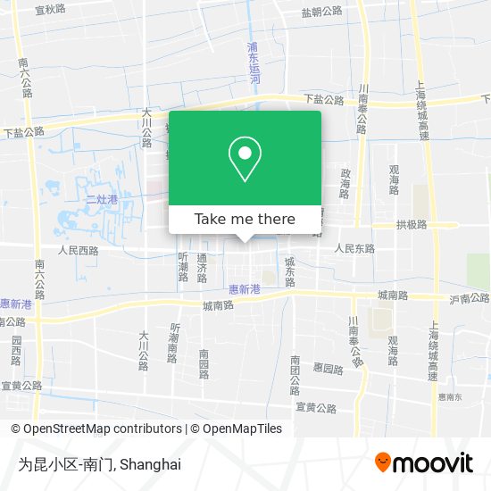为昆小区-南门 map