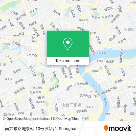 南京东路地铁站 10号线站台 map