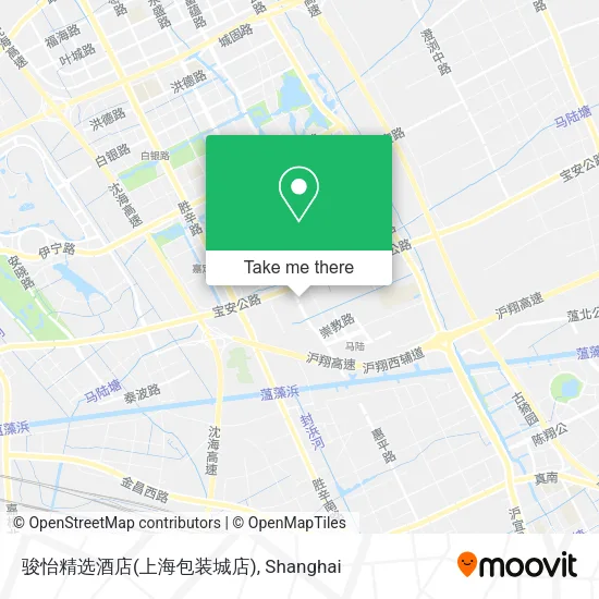 骏怡精选酒店(上海包装城店) map