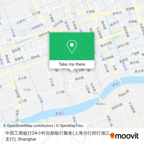 中国工商银行24小时自助银行服务(上海分行闵行浦江支行) map