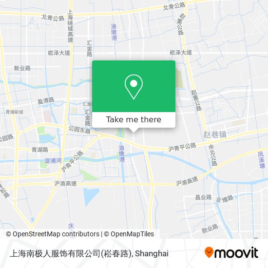 上海南极人服饰有限公司(崧春路) map