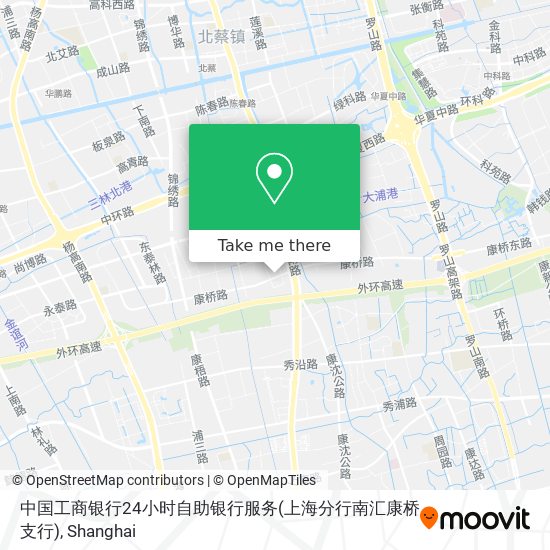 中国工商银行24小时自助银行服务(上海分行南汇康桥支行) map