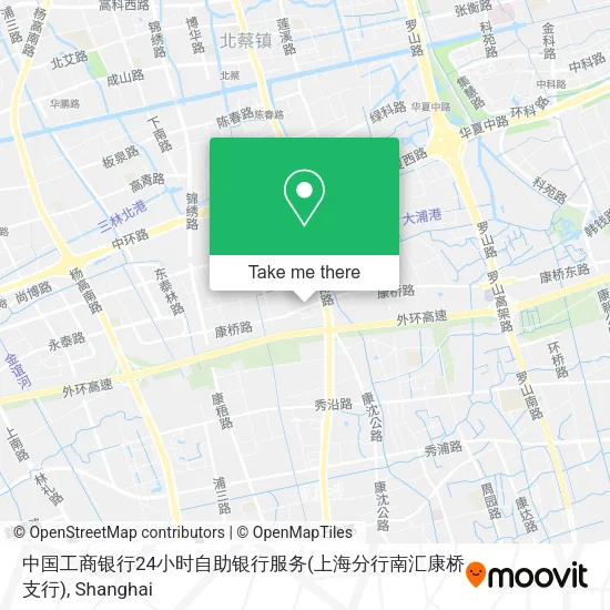 中国工商银行24小时自助银行服务(上海分行南汇康桥支行) map