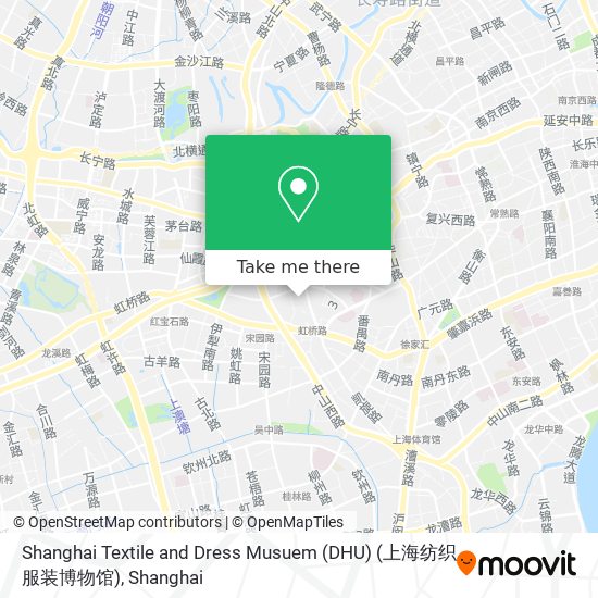 Shanghai Textile and Dress Musuem (DHU) (上海纺织服装博物馆) map