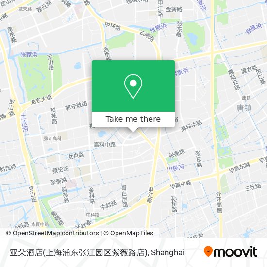 亚朵酒店(上海浦东张江园区紫薇路店) map