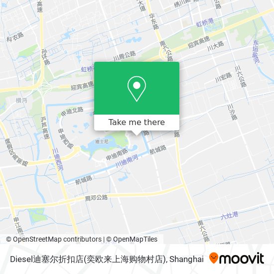 Diesel迪塞尔折扣店(奕欧来上海购物村店) map