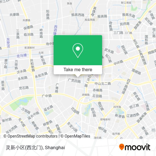 灵新小区(西北门) map