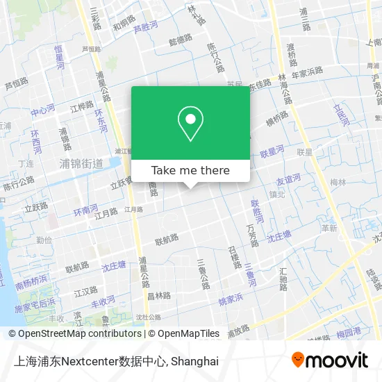 上海浦东Nextcenter数据中心 map