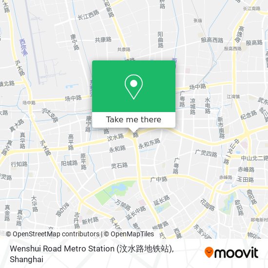 Wenshui Road Metro Station (汶水路地铁站) map