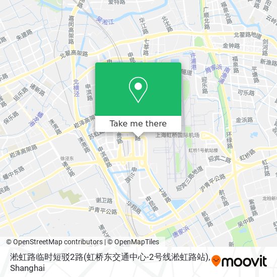 淞虹路临时短驳2路(虹桥东交通中心-2号线淞虹路站) map