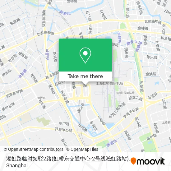 淞虹路临时短驳2路(虹桥东交通中心-2号线淞虹路站) map