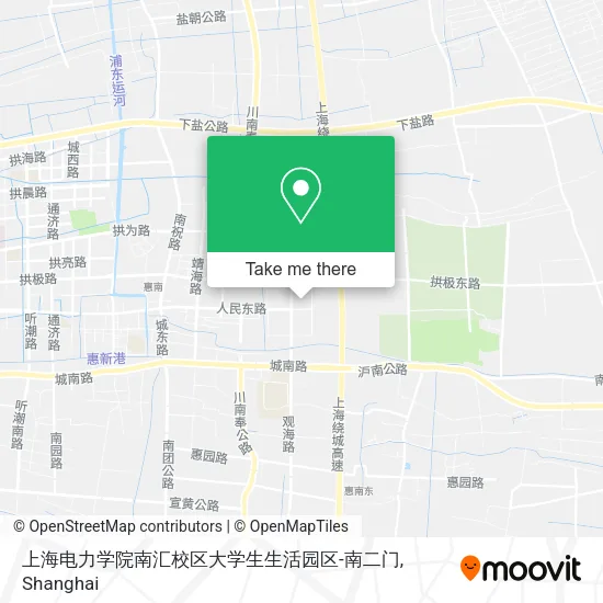 上海电力学院南汇校区大学生生活园区-南二门 map