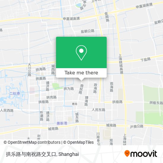 拱乐路与南祝路交叉口 map