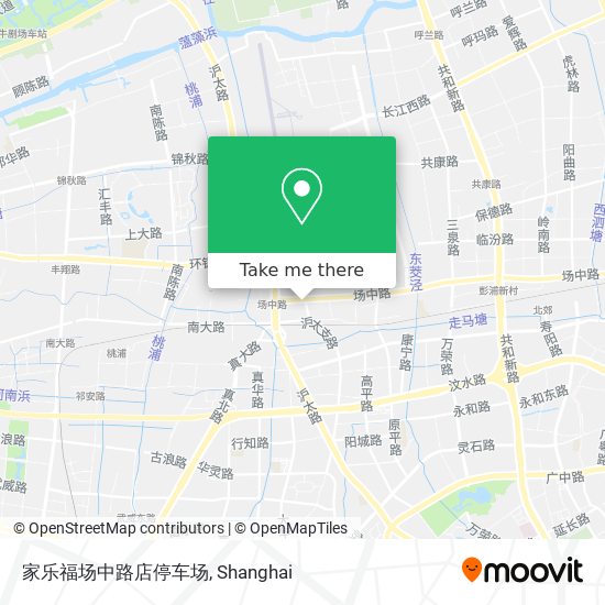 家乐福场中路店停车场 map