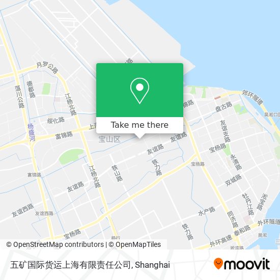 五矿国际货运上海有限责任公司 map