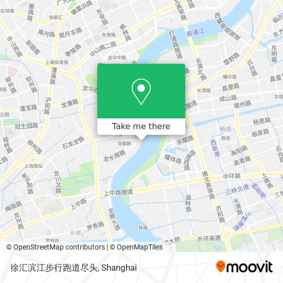 徐汇滨江步行跑道尽头 map