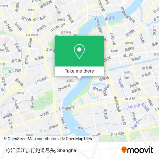 徐汇滨江步行跑道尽头 map