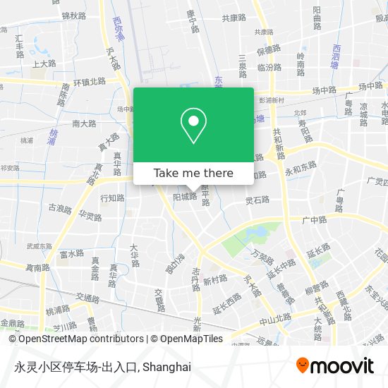 永灵小区停车场-出入口 map