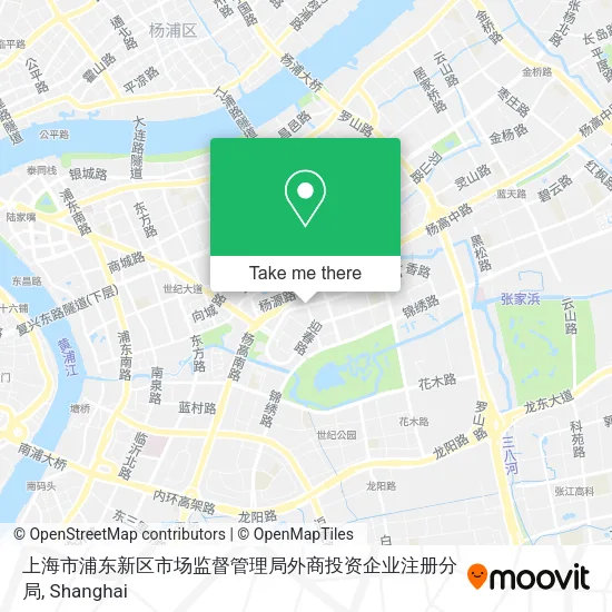 上海市浦东新区市场监督管理局外商投资企业注册分局 map