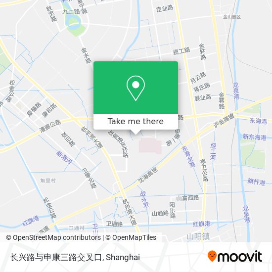 长兴路与申康三路交叉口 map