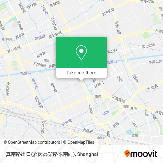真南路出口(嘉闵高架路东南向) map