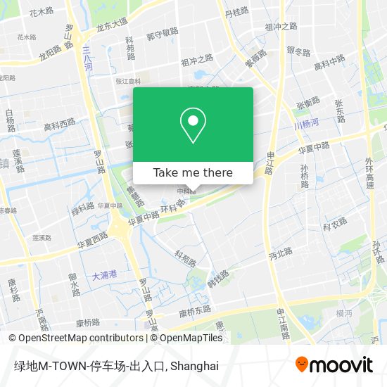 绿地M-TOWN-停车场-出入口 map