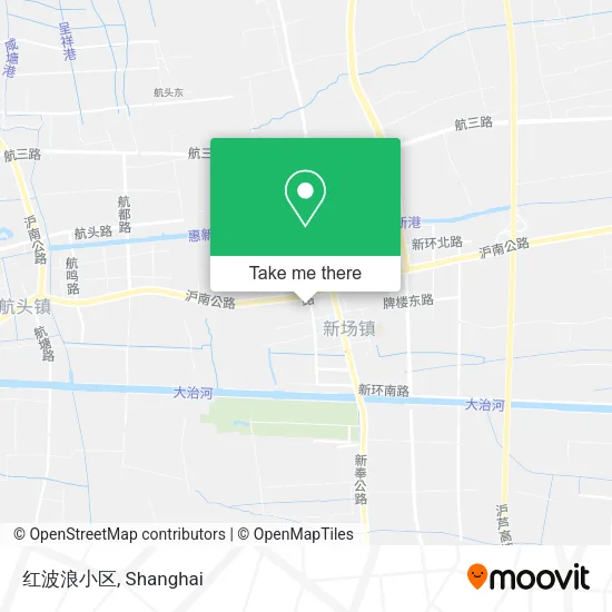 红波浪小区 map