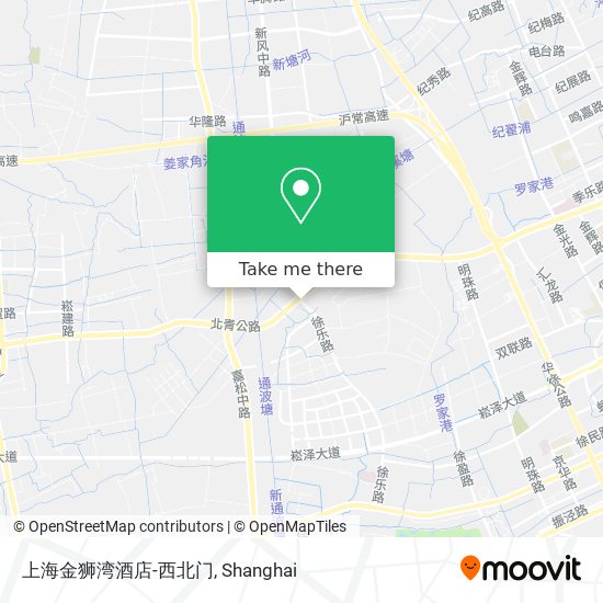 上海金狮湾酒店-西北门 map