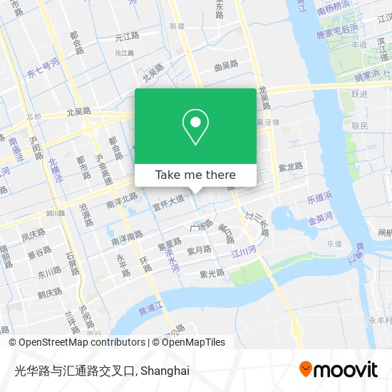 光华路与汇通路交叉口 map