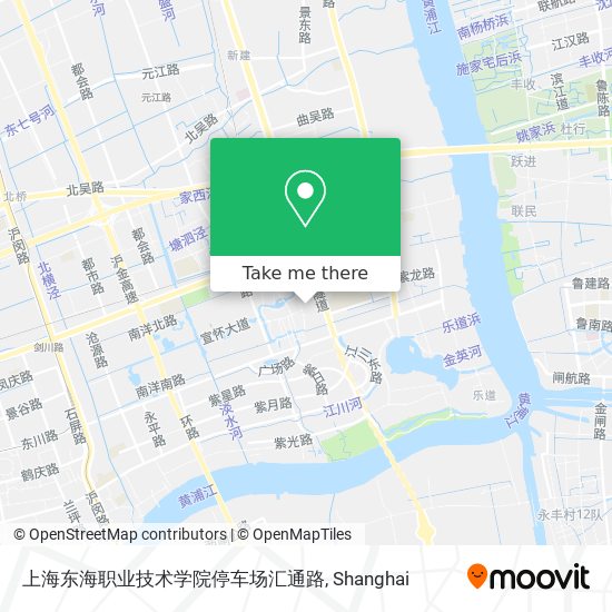 上海东海职业技术学院停车场汇通路 map