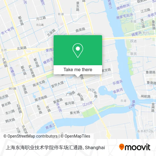 上海东海职业技术学院停车场汇通路 map