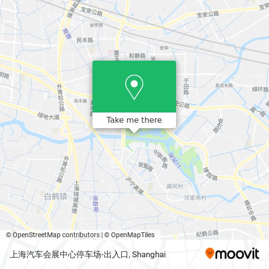 上海汽车会展中心停车场-出入口 map