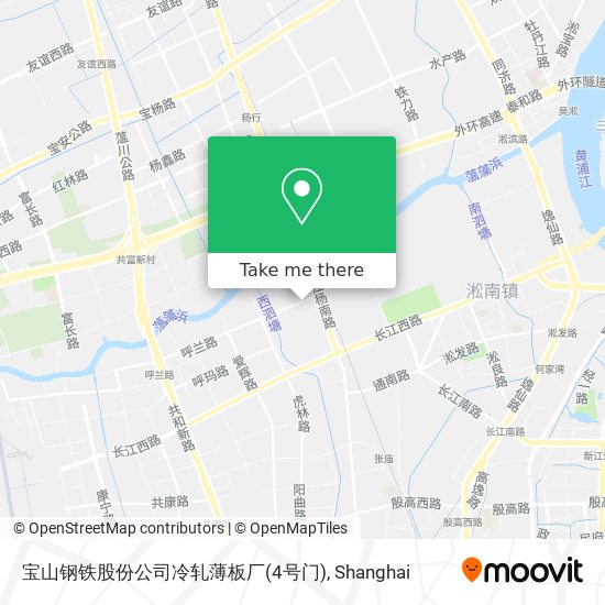 宝山钢铁股份公司冷轧薄板厂(4号门) map