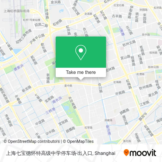上海七宝德怀特高级中学停车场-出入口 map