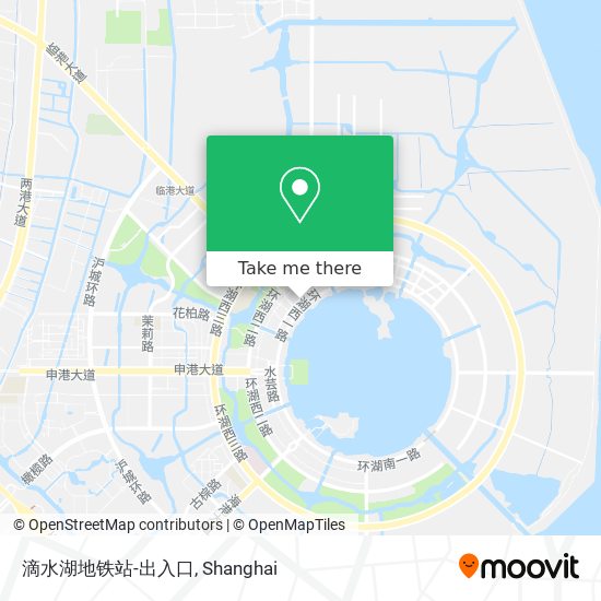 滴水湖地铁站-出入口 map