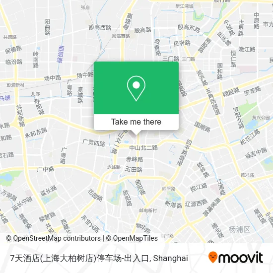 7天酒店(上海大柏树店)停车场-出入口 map