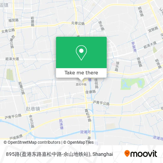 895路(盈港东路嘉松中路-佘山地铁站) map