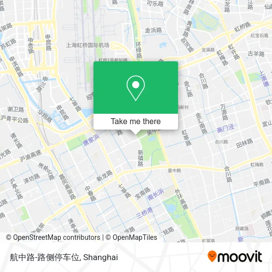 航中路-路侧停车位 map