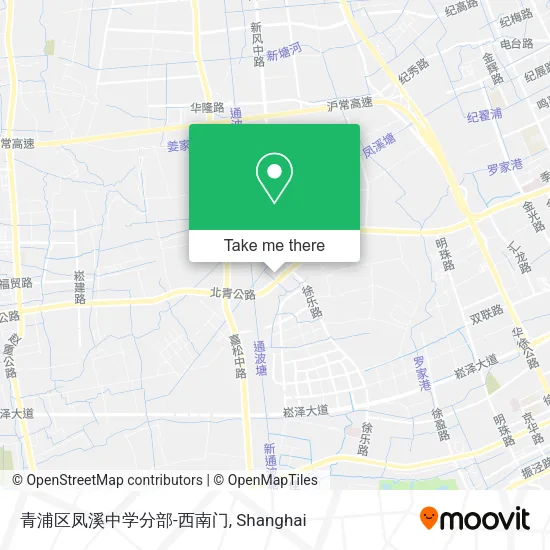 青浦区凤溪中学分部-西南门 map