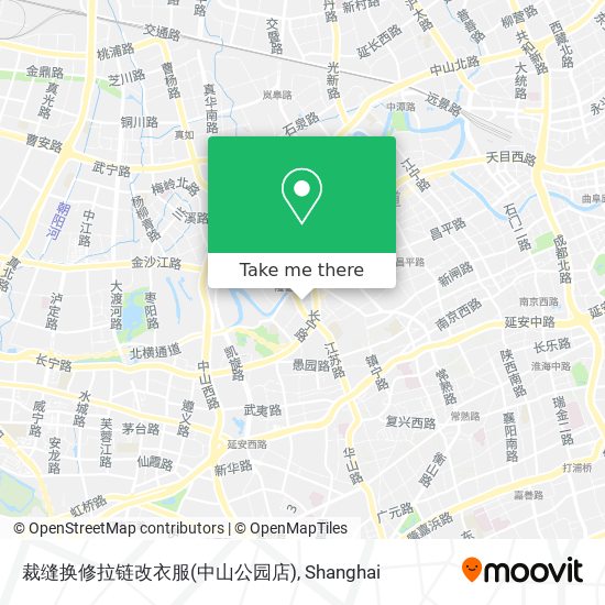 裁缝换修拉链改衣服(中山公园店) map