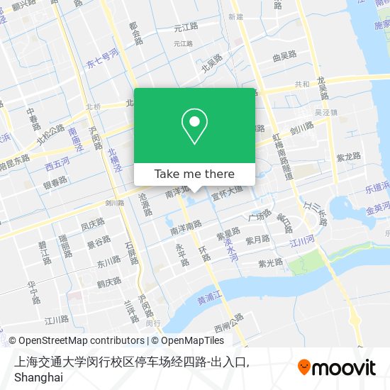 上海交通大学闵行校区停车场经四路-出入口 map