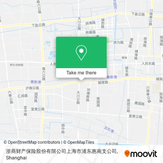 浙商财产保险股份有限公司上海市浦东惠南支公司 map