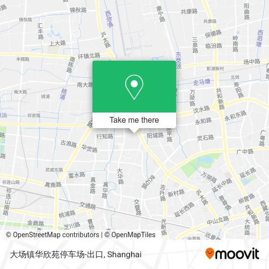 大场镇华欣苑停车场-出口 map